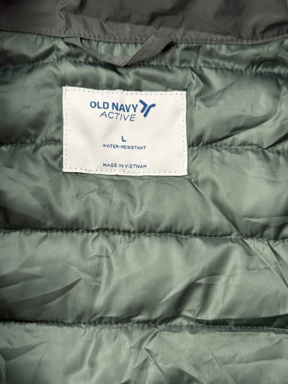 Old Navy Active Jacket Green 2010s Minimalist Fitted - Womens L